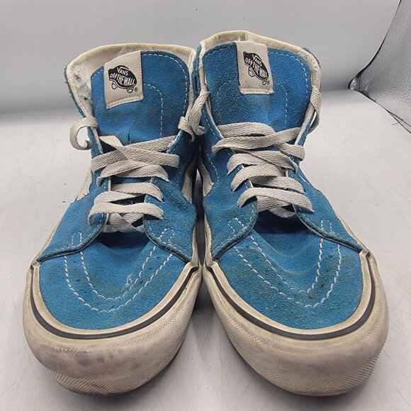 Vans Sk8 Hi Womens 7.5 Blue High Top Sneaker Shoes Casual Skateboarding Comfort - Picture 2 of 13
